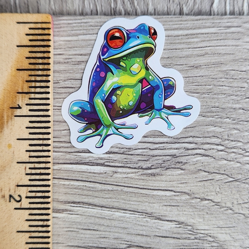 10 for $10 Funky Frog Stickers  Psychedelic Frogs Animal Sticker